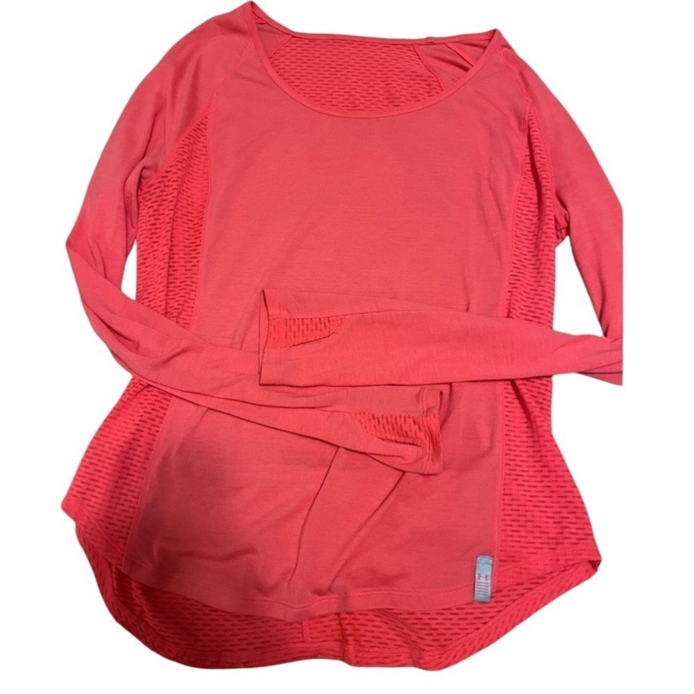 Under Armour Vented Back Pocket Hot Pink Long Sleeve Shirt